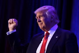 Tổng thống đắc cử Mỹ Donald Trump tại New York, Mỹ ngày 9/11. (Nguồn: AFP/TTXVN)
