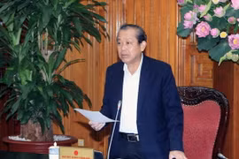 Phó Thủ tướng Trương Hoà Bình phát biểu. (Ảnh: Phạm Kiên/TTXVN) 