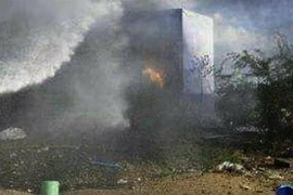 Hiện trường vụ nổ nhà máy sản xuất chất nổ ở thành phố Tiruchirappalli. (Nguồn: ndtv.com)