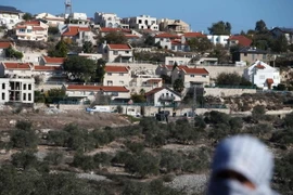 Khu định cư Qadumim của Israel tại làng Kfar Qaddum, gần Nablus, Khu Bờ Tây. (Nguồn: AFP/TTXVN)