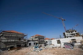 Công trình xây dựng khu định cư của Israel ở Pesqat Ze'ev phía Bắc Jerusalem. (Nguồn: EPA/TTXVN)