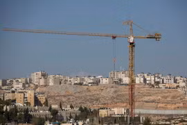 Công trình xây dựng khu định cư của Israel ở Pesqat Zeev phía Bắc Jerusalem, Khu Bờ Tây. (Nguồn: EPA/TTXVN)