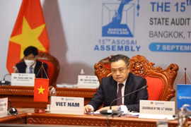 Tổng Kiểm toán Nhà nước Việt Nam, Trần Sỹ Thanh chủ trì tại Đại hội của Tổ chức các Cơ quan Kiểm toán tối cao châu Á (ASOSAI) lần thứ 15. (Ảnh: Vietnam+)