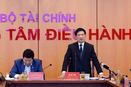 Bộ trưởng Bộ Tài chính Hồ Đức Phớc phát biểu. (Ảnh: Vietnam+)