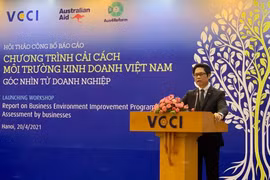Ông Vũ Tiến Lộc-Chủ tịch Phòng Thương mại và Công nghiệp Việt Nam phát biểu. (Ảnh: Vietnam+)