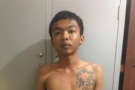 Đối tượng Võ Minh Tiên tại Cơ quan Công an. (Ảnh: TTXVN phát)