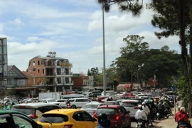 [Photo] Du khách lên Đà Lạt đón Xuân, nhiều tuyến đường ùn ứ cục bộ 