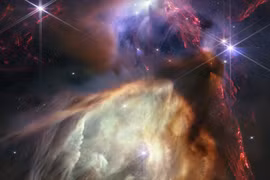 Quần thể mây Rho Ophiuchi, khu vực hình thành sao gần Trái đất nhất - được chụp bởi Kính viễn vọng Không gian James Webb. (Nguồn: NASA)