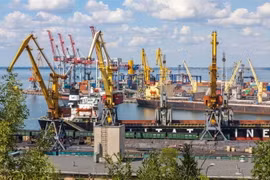 Cảng hàng hóa ở thành phố Odessa, Ukraine. (Ảnh: Adobe Stock/TTXVN)