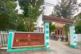 Ủy ban Nhân dân xã Tấn Mỹ, huyện Chợ Mới, tỉnh An Giang nơi xảy ra vụ án tham ô tài sản. (Ảnh: TTXVN phát)