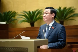 Chủ tịch Quốc hội Vương Đình Huệ phát biểu kết luận phiên chất vấn. (Ảnh: Doãn Tấn/TTXVN)