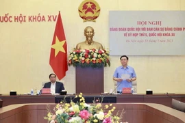 Chủ tịch Quốc hội Vương Đình Huệ phát biểu. (Ảnh: Doãn Tấn/TTXVN)