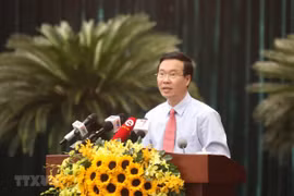 Ông Võ Văn Thưởng, Ủy viên Bộ Chính trị, Thường trực Ban Bí thư. (Ảnh: Thanh Vũ/TTXVN)