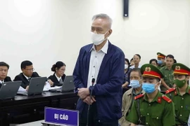 Bị cáo Lương Văn Hóa, cựu Chủ tịch Hội đồng quản trị, cựu Tổng Giám đốc Công ty Dược Cửu Long. (Ảnh: Phạm Kiên/TTXVN) 