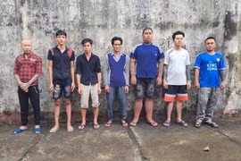 Các đối tượng bị tạm giam. (Ảnh: TTXVN phát)