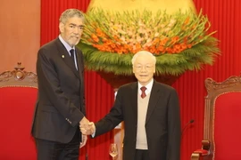 Tổng Bí thư Nguyễn Phú Trọng tiếp Tổng Bí thư Đảng MIU CH Dominicana