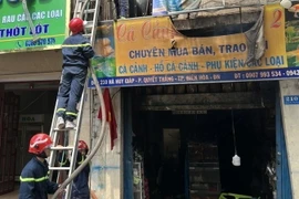 Hiện trường vụ cháy. (Ảnh: TTXVN phát)