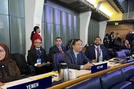 Đại sứ Dương Hải Hưng, Đại diện Thường trực của Việt Nam tại IFAD, dẫn đầu đoàn Việt Nam tham dự Hội nghị. (Ảnh: Dương Hoa/TTXVN) 