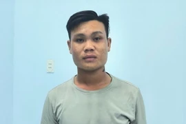 Đối tượng Lương Công Vi tại Cơ quan Cảnh sát điều tra Công an thành phố Tuy Hòa. (Ảnh: TTXVN phát)