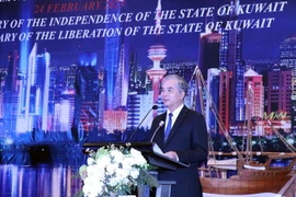 Ông Ngô Minh Châu, Phó Chủ tịch UBND Thành phố Hồ Chí Minh phát biểu chúc mừng tại Lễ kỷ niệm. (Ảnh: Xuân Khu/TTXVN)