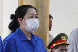 Bị cáo Nguyễn Thị Kim Hạnh tại phiên tòa sơ thẩm. (Ảnh: Công Mạo/TTXVN)