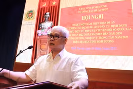 Bí thư Tỉnh ủy Bình Dương Nguyễn Văn Lợi phát biểu. (Ảnh: Chí Tưởng/TTXVN)