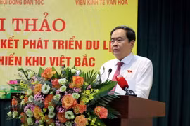 Ủy viên Bộ chính trị, Phó Chủ tịch thường trực Quốc hội Trần Thanh Mẫn phát biểu tại hội thảo. (Ảnh: Quang Cường/TTXVN) Phó Chủ tịch QH Trần Thanh Mẫn nhấn mạnhcác tỉnh tập trung nguồn lực để đầu tư phát triển các sản phẩm du lịch thân thiện, đa dạng, ch