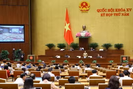 Thống đốc Ngân hàng nhà nước Việt Nam Nguyễn Thị Hồng giải trình, làm rõ một số vấn đề đại biểu Quốc hội nêu. (Ảnh: Văn Điệp/TTXVN)