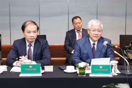 Chủ tịch Ủy ban Trung ương MTTQ Việt Nam Đỗ Văn Chiến phát biểu. (Ảnh: Minh Đức/TTXVN)