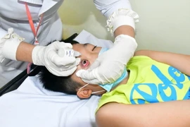 Các trường hợp mắc bệnh đau mắt đỏ ở Sóc Trăng chủ yếu tập trung nhiều tại các trường Mầm non và Tiểu học trên địa bàn. (Ảnh: TTXVN phát)