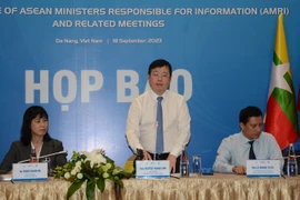 Ông Nguyễn Thanh Lâm, Thứ trưởng Bộ Thông tin và Truyền thông phát biểu. (Ảnh: Văn Dũng/TTXVN)