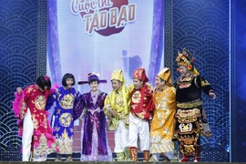 Một cảnh trong "Gặp nhau cuối năm xuân Quý Mão-Táo quân 2023." (Ảnh: CTV/Vietnam+) 