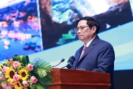 Thủ tướng Phạm Minh Chính phát biểu tại Hội nghị. (Ảnh: Dương Giang/TTXVN)