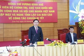 Chủ tịch Quốc hội Vương Đình Huệ phát biểu. (Ảnh: Doãn Tấn/TTXVN)
