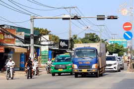 Một đoạn Quốc lộ 22, TP.HCM. (Ảnh: Hồng Đạt/TTXVN) 