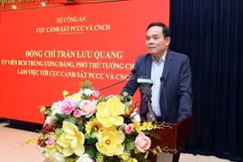 Phó Thủ tướng Trần Lưu Quang phát biểu. (Ảnh: Phạm Kiên/TTXVN)