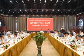 Kỳ hợp thứ tám Hội đồng Lý luận Trung ương. (Ảnh: Thanh Tuấn/TTXVN)