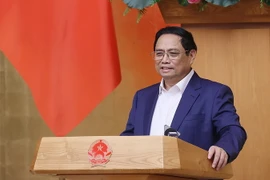 Thủ tướng Phạm Minh Chính, Chủ tịch Hội đồng điều phối vùng Đồng bằng sông Hồng. (Ảnh: Dương Giang/TTXVN)