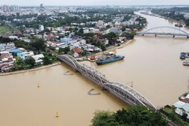 Cù lao Hiệp Hòa đang được quy hoạch thành khu đô thị hiện đại ven sông Đồng Nai. Quy hoạch tỉnh Đồng Nai xác định lấy 2 khu vực làm động lực phát triển mới của tỉnh, cụ thể là đô thị sân bay Long Thành và hành lang sông Đồng Nai. (Ảnh: Sỹ Tuyên/TTXVN)