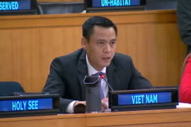 Đại sứ Đặng Hoàng Giang, Trưởng Phái đoàn thường trực Việt Nam tại Liên hợp quốc. (Ảnh: Thanh Tuấn/TTXVN)