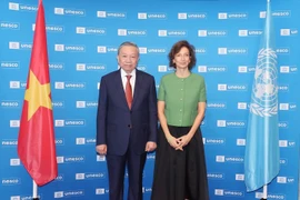 Tổng Bí thư, Chủ tịch nước Tô Lâm với Tổng Giám đốc UNESCO Audrey Azoulay. (Ảnh: Trí Dũng/TTXVN)
