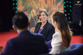 Giáo sư Pamela Christine Ronald đã có buổi trao đổi tại Đại học VinUni. (Ảnh: VinFuture)