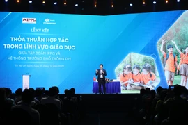 Ông Trương Gia Bình, Chủ tịch Hội đồng quản trị FPT chia sẻ tại sự kiện. (Ảnh: FPT)