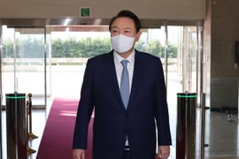 Tổng thống Hàn Quốc Yoon Suk-yeol tại Văn phòng Tổng thống ở Seoul ngày 7/10. (Ảnh: Yonhap/TTXVN)