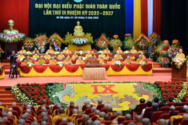Quang cảnh lễ bế mạc Đại hội. (Ảnh: Minh Đức/TTXVN)