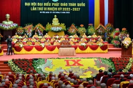 Quang cảnh lễ bế mạc Đại hội. (Ảnh: Minh Đức/TTXVN)