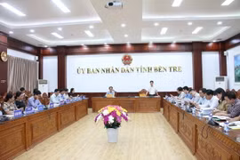 Quang cảnh buổi làm việc. (Ảnh: Chương Đài/TTXVN)