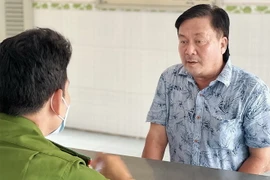 Nguyễn Hữu Phước tại cơ quan điều tra. (Ảnh: TTXVN phát)