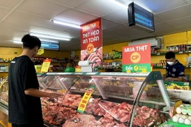 Khách mua thực phẩm trong siêu thị. (Ảnh: Hồng Đạt/TTXVN) 