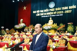Chủ tịch nước Nguyễn Xuân Phúc phát biểu chúc mừng và chỉ đạo đại hội. (Ảnh: Thống Nhất/TTXVN)